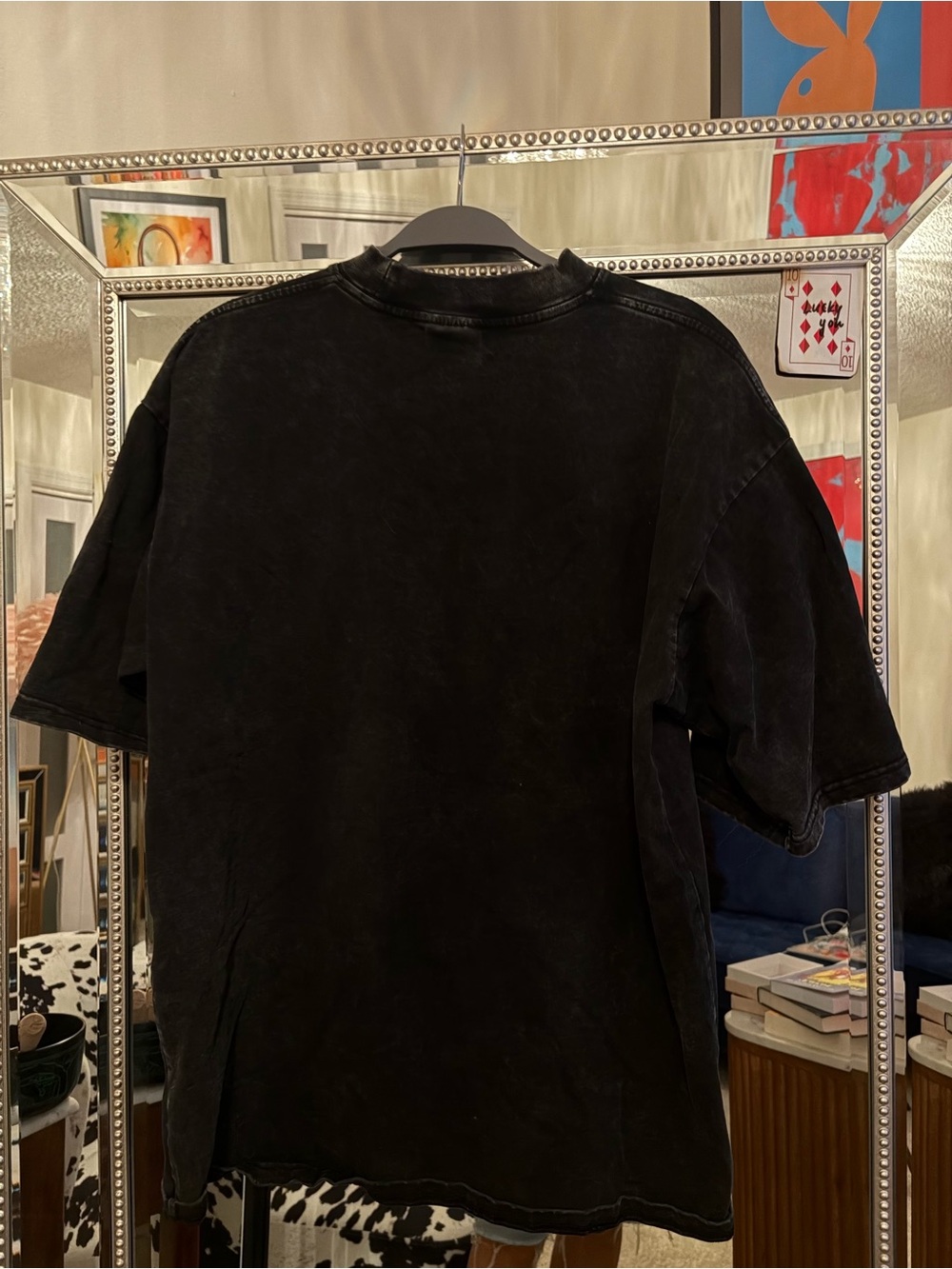Balenciaga Black Tee with Red Logo Embroidery - Picture 6 of 6